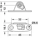 Screw-on bracket, For flap, Duo standard/forte