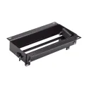 Rėmas be dangtelio TOP FRAME M 4 dalių rozečių blokui, juodas