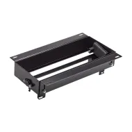 Rėmas be dangtelio TOP FRAME M 4 dalių rozečių blokui, juodas