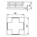 Dangtelis apatinis 60x60mm