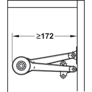 Screw-on bracket, For Duo standard/forte flap fitting