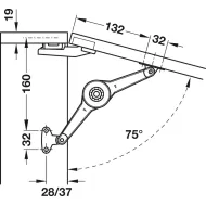 Screw-on bracket, For Duo standard/forte flap fitting