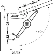 Tvirtinimas mechanizmui prie korpuso baltas