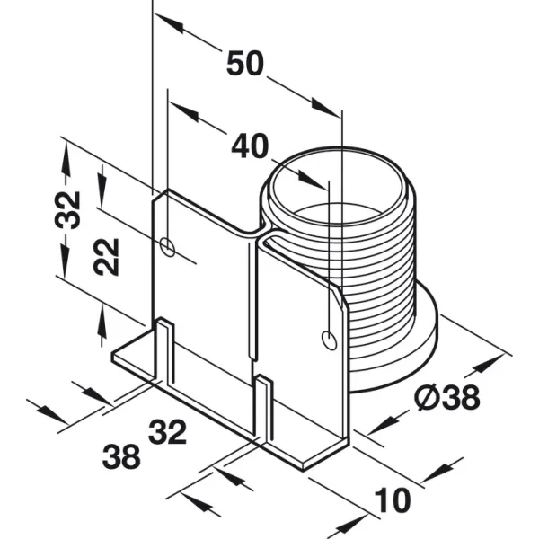 Atrama reguliuojama su tvirtinimu H50mm, Ø32mm,