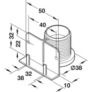 Atrama reguliuojama su tvirtinimu H50mm, Ø32mm,