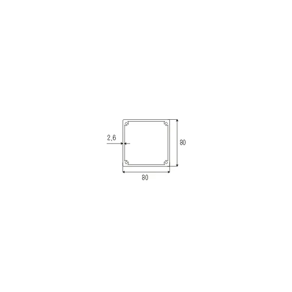 Profilis vertikalus 80x80mm, L3850mm