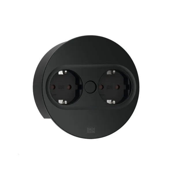 TWIST 2 2xCEE7/3 L2m black round