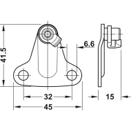 Tvirtinimas mechanizmui prie korpuso juoda