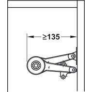 Lid stay/flap stay, Häfele Duo standard, individual fitting