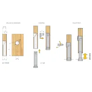 Atrama reguliuojama SIDEBOARD1, C120mm, 16-19mm, plokštei