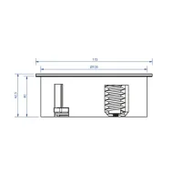 TWIST 2 2xCEE7/3 L2m stainless steel angular