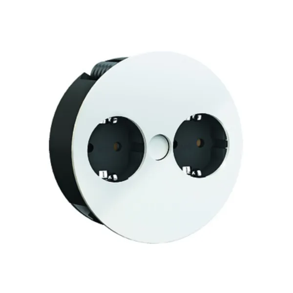 TWIST 2xCEE7/3 L2m cable white 30GE semi matt