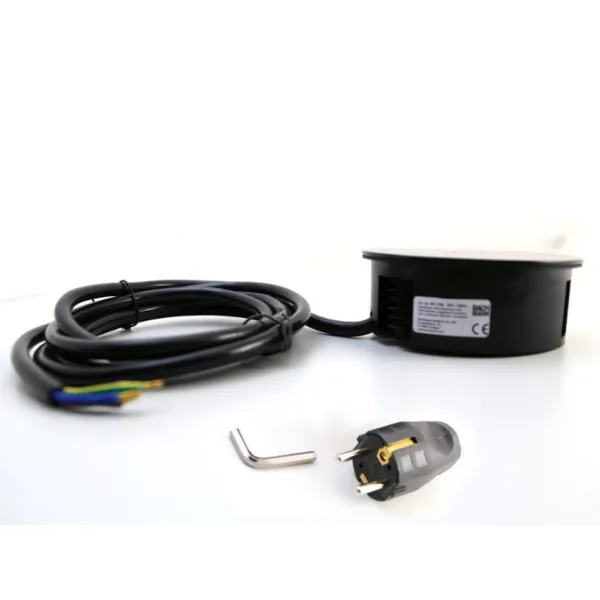 TWIST 2xCEE7/3 L2m cable white 30GE semi matt