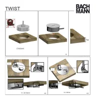 TWIST 2xCEE7/3 L2m cable stainless steel look