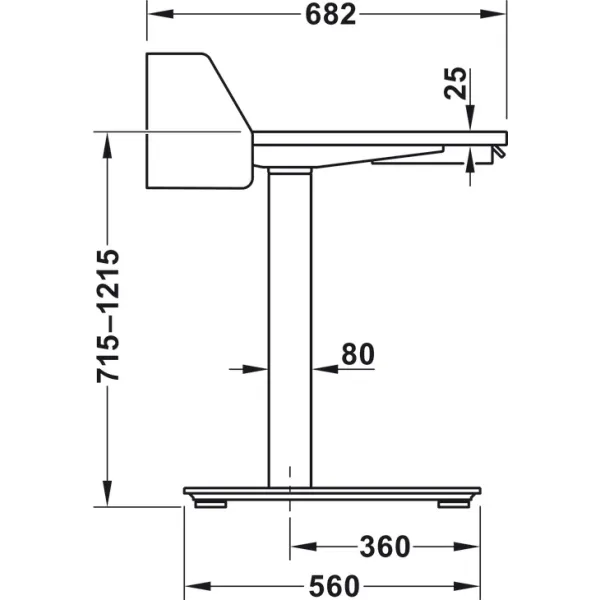 Desktop, Häfele JobTisch for home office workplaces
