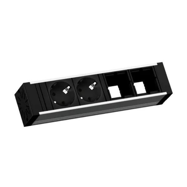 Rozečių blokas VENID 2xCEE7/3, 2 tušti moduliai, laidas L200mm, GST18