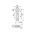 End support for oval tube, left/right