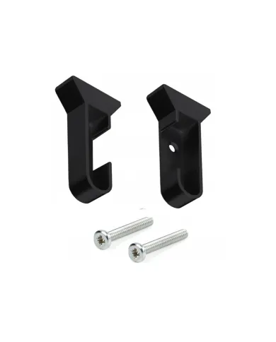 End support for oval tube, left and right, black