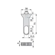 Mid support for oval tube black