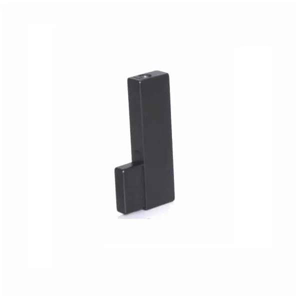 End support for 30x10mm rectangular tube, white