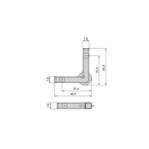 Joint CUBE to connect profiles 45°