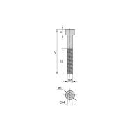 Screw M5x35mm with cylindrical head for universal connection CUBE