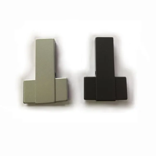Mid support for 30x10mm rectangular tube, brown