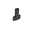 Mid support for 30x10mm rectangular tube, brown