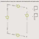 Frame profile MODUS, L3000mm, aluminium, brown metal grey
