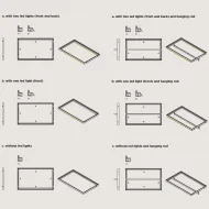 Shelf profile without LED groove L3000mm grey MODUS