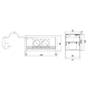 Power distributing unit 3001 2xSchuko, matt black, cable L2000mm