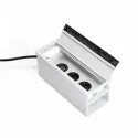 Power distributing unit 3002 2xSchuko, double USB charger, matte black, cable L2000mm