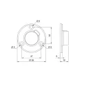 Support for Ø25mm tube chrome