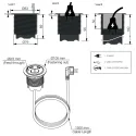 Rozečių blokas POWER DOT 1x220V, 2xUSB jungtys, 1 kanalas laidui, laidas L1500mm, baltas