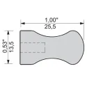 Aluminum profile for handle L3500mm aluminum