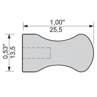 Aluminum profile for handle L3500mm aluminum