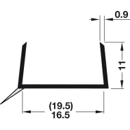 Plinth profile, with sealing lip