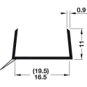 Profilis plintuso 19mm, L2500mm,