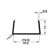 Profile for plinth 18mm L3000mm
