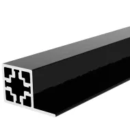 Profile CUBE for wooden wall/back L3000mm black anodized