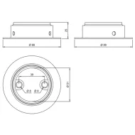 Support for Ø50mm tube matte nickel