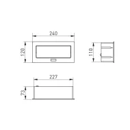 Power distributing unit SOFT 2xSchuko, double USB charger, aluminum, cable L1500mm
