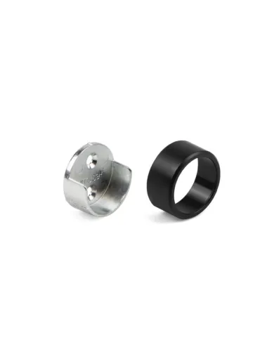 End support for Ø28mm tube black