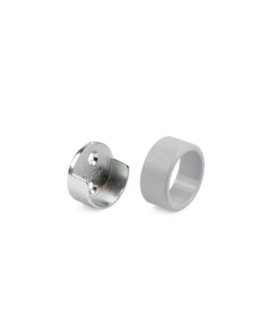 Wardrobe rail lateral support Ø28mm, Zamak and Plastic, Black
