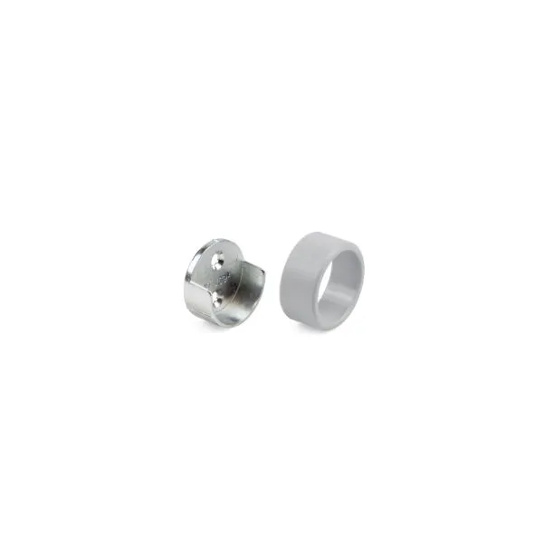 Wardrobe rail lateral support Ø28mm, Zamak and Plastic, Black