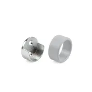 Wardrobe rail lateral support Ø28mm, Zamak and Plastic, Black