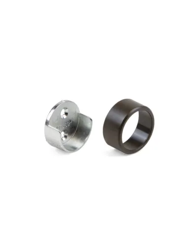 End support for Ø28mm tube brown moka