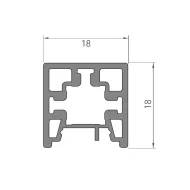 Profilis CUBE bazinis LED L3000mm, aliuminis anoduotas