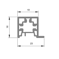 Profile CUBE for wooden shelf LED L3000mm black anodized