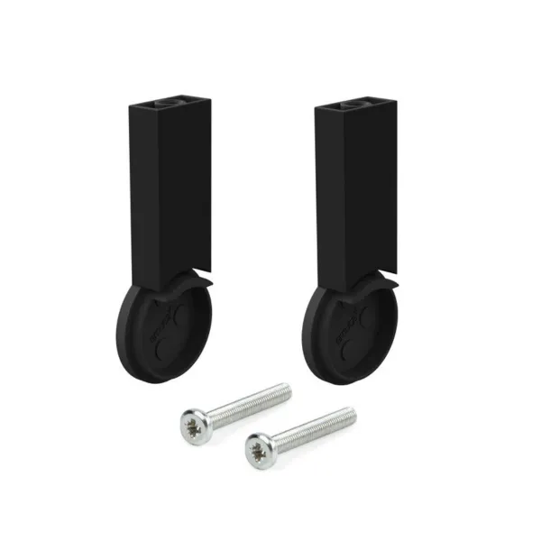 Support for Ø28mm tube with cover cap black